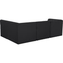 Meridian Tuft Black Velvet Modular Sectional IMAGE 6