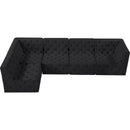 Meridian Tuft Black Velvet Modular Sectional IMAGE 10