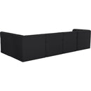 Meridian Tuft Black Velvet Modular Sectional IMAGE 5