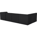 Meridian Tuft Black Velvet Modular Sectional IMAGE 6