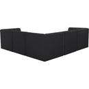 Meridian Tuft Black Velvet Modular Sectional IMAGE 5
