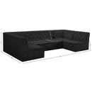 Meridian Tuft Black Velvet Modular Sectional IMAGE 15