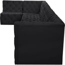 Meridian Tuft Black Velvet Modular Sectional IMAGE 12