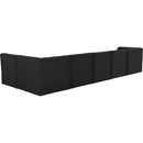 Meridian Tuft Black Velvet Modular Sectional IMAGE 5