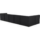 Meridian Tuft Black Velvet Modular Sectional IMAGE 6