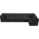 Meridian Tuft Black Velvet Modular Sectional IMAGE 9