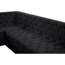 Meridian Tuft Black Velvet Modular Sectional IMAGE 10