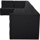 Meridian Tuft Black Velvet Modular Sectional IMAGE 12