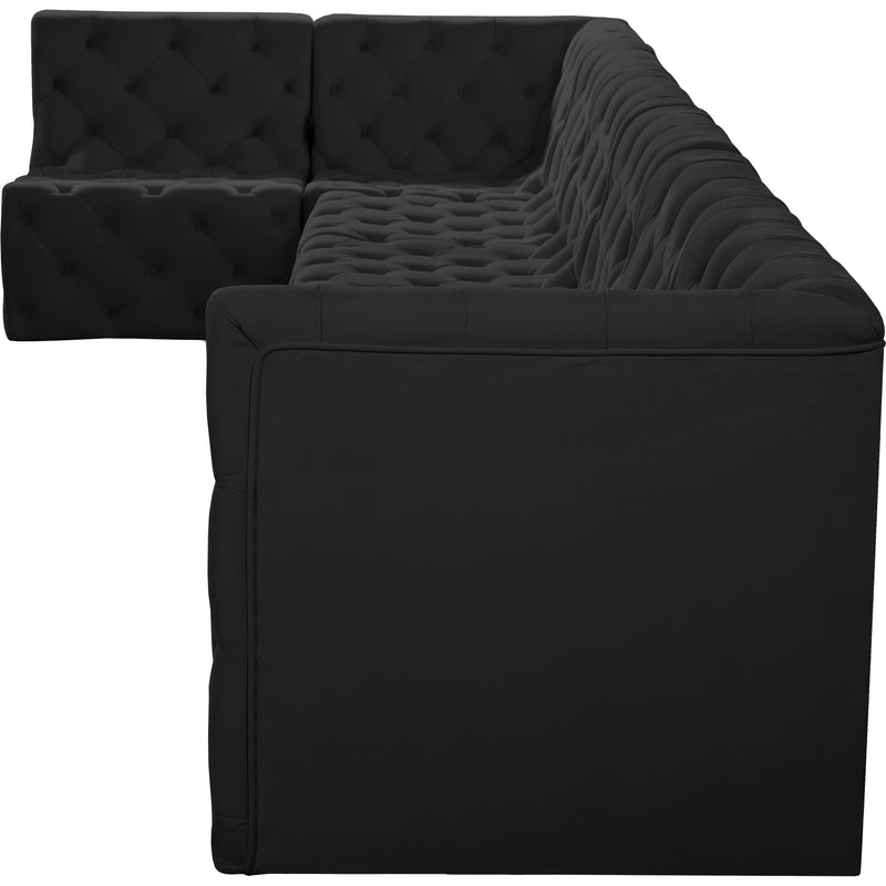 Meridian Tuft Black Velvet Modular Sectional IMAGE 12