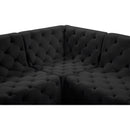 Meridian Tuft Black Velvet Modular Sectional IMAGE 20