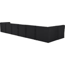 Meridian Tuft Black Velvet Modular Sectional IMAGE 6