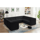Meridian Tuft Black Velvet Modular Sectional IMAGE 2