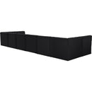 Meridian Tuft Black Velvet Modular Sectional IMAGE 3