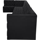 Meridian Tuft Black Velvet Modular Sectional IMAGE 12