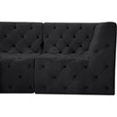 Meridian Tuft Black Velvet Modular Sectional IMAGE 13