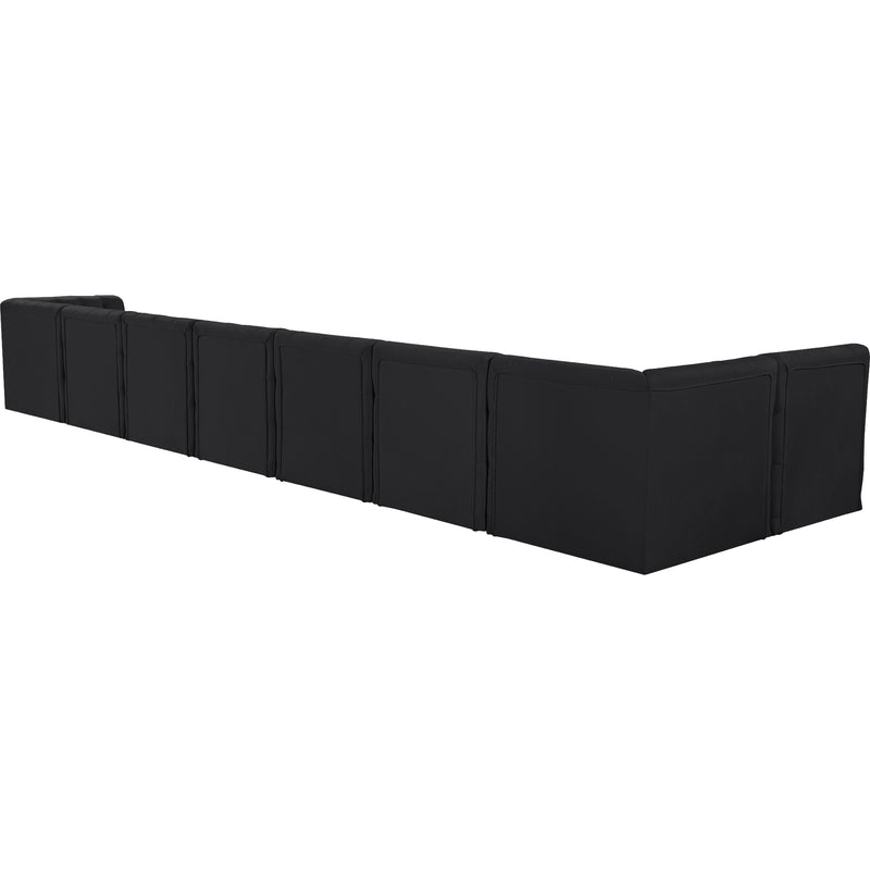 Meridian Tuft Black Velvet Modular Sectional IMAGE 6