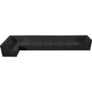 Meridian Tuft Black Velvet Modular Sectional IMAGE 7