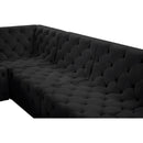 Meridian Tuft Black Velvet Modular Sectional IMAGE 10