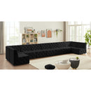 Meridian Tuft Black Velvet Modular Sectional IMAGE 2