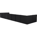 Meridian Tuft Black Velvet Modular Sectional IMAGE 3