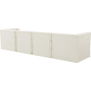 Meridian Tuft Cream Velvet Modular Sofa IMAGE 3