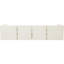 Meridian Tuft Cream Velvet Modular Sofa IMAGE 4