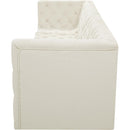 Meridian Tuft Cream Velvet Modular Sofa IMAGE 6