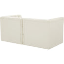 Meridian Tuft Cream Velvet Modular Sofa IMAGE 3