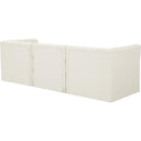 Meridian Tuft Cream Velvet Modular Sofa IMAGE 3