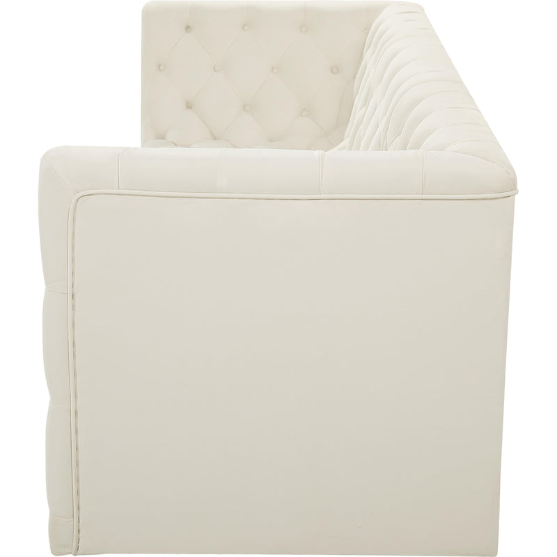 Meridian Tuft Cream Velvet Modular Sofa IMAGE 7