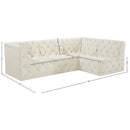 Meridian Tuft Cream Velvet Modular Sectional IMAGE 20