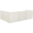 Meridian Tuft Cream Velvet Modular Sectional IMAGE 6
