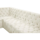 Meridian Tuft Cream Velvet Modular Sectional IMAGE 16