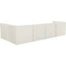 Meridian Tuft Cream Velvet Modular Sectional IMAGE 5