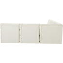 Meridian Tuft Cream Velvet Modular Sectional IMAGE 3