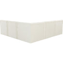 Meridian Tuft Cream Velvet Modular Sectional IMAGE 4