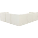 Meridian Tuft Cream Velvet Modular Sectional IMAGE 5