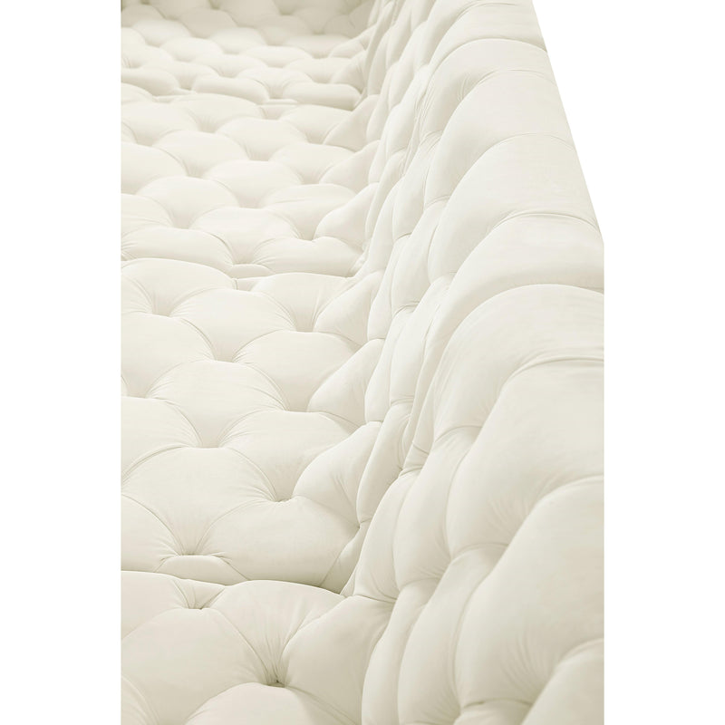 Meridian Tuft Cream Velvet Modular Sectional IMAGE 8