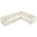 Meridian Tuft Cream Velvet Modular Sectional IMAGE 7