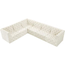 Meridian Tuft Cream Velvet Modular Sectional IMAGE 8