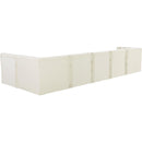 Meridian Tuft Cream Velvet Modular Sectional IMAGE 5
