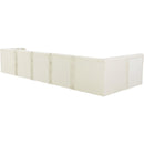 Meridian Tuft Cream Velvet Modular Sectional IMAGE 6