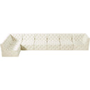 Meridian Tuft Cream Velvet Modular Sectional IMAGE 10
