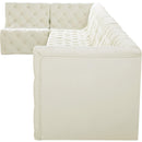 Meridian Tuft Cream Velvet Modular Sectional IMAGE 12