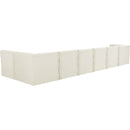 Meridian Tuft Cream Velvet Modular Sectional IMAGE 5
