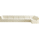 Meridian Tuft Cream Velvet Modular Sectional IMAGE 7