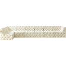 Meridian Tuft Cream Velvet Modular Sectional IMAGE 8