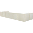 Meridian Tuft Cream Velvet Modular Sectional IMAGE 3