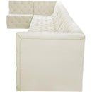 Meridian Tuft Cream Velvet Modular Sectional IMAGE 12
