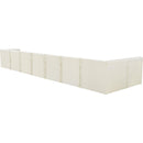 Meridian Tuft Cream Velvet Modular Sectional IMAGE 6